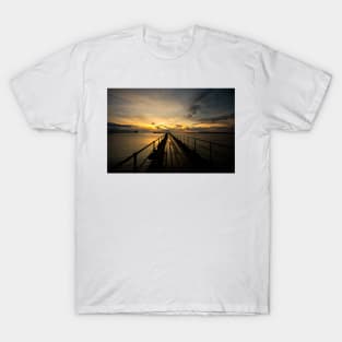 Sunrise over the Old Wooden Pier at Blyth (2) T-Shirt